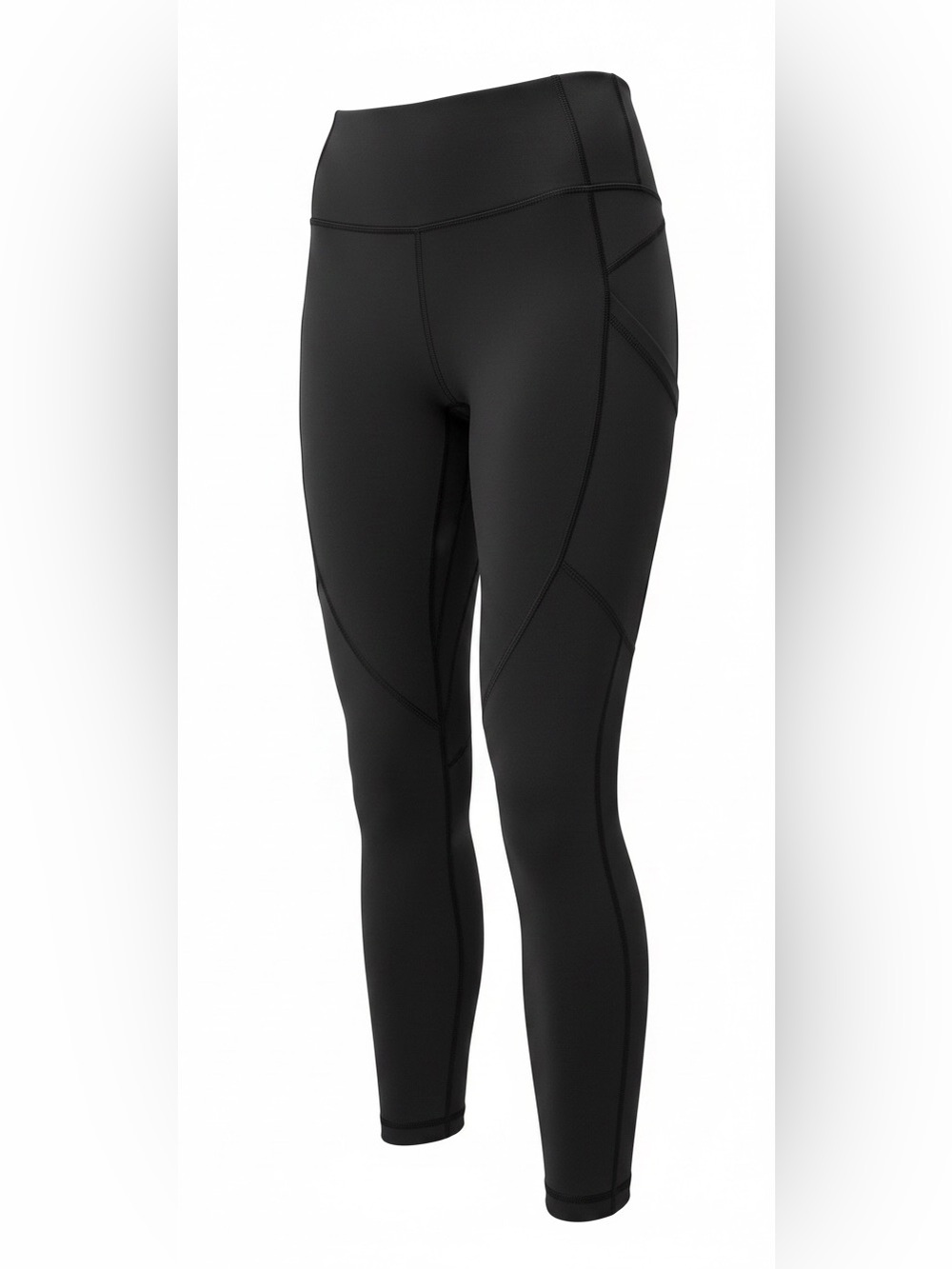 lululemon athletica Black Capri Leggings with Cargo Pockets and Reflective Trim